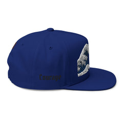 Street Samurai - Crashing Wave Embroidered Flat Bill Cap - Rage Courage