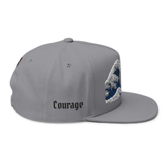 Street Samurai - Crashing Wave Embroidered Flat Bill Cap - Rage Courage