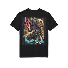 Street Samurai - T‑Shirt - Neon Urban Samurai Graphic