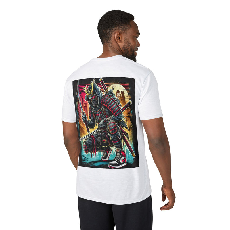 Street Samurai - T‑Shirt - Neon Urban Samurai Graphic