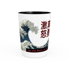 Street Samurai - Shot Glass - Article 2 - Rage, Courage - Crashing Blue Wave - 1.9 oz