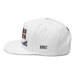 Street Samurai - Crashing Wave Embroidered Flat Bill Cap - Rage Courage