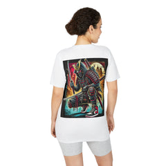 Street Samurai - T‑Shirt - Neon Urban Samurai Graphic